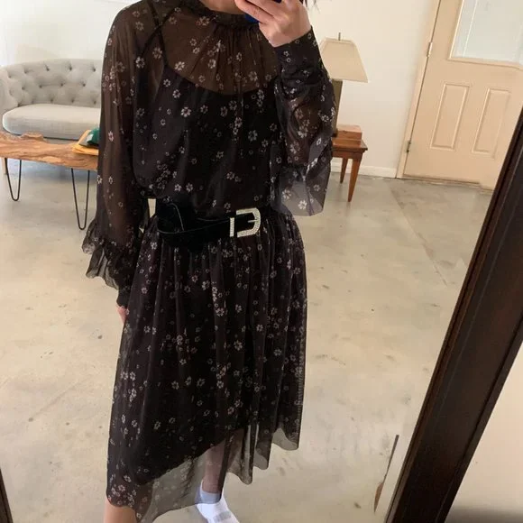 Zara black velvet gold/silver buckle belts bundle of 2 size S - Picture 5 of 8